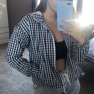 Gingham windbreaker